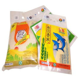 मरो कट खाद्य पैकेजिंग प्लास्टिक चावल बैग / चावल बैग पैकिंग के साथ 10kg