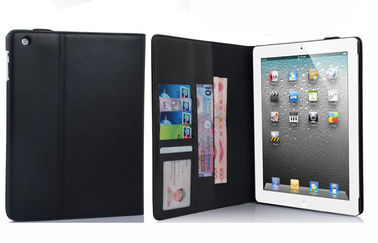 7 कार्ड / पैसे स्लॉट के साथ वॉलेट शैली iPad2 / ipad3 / iPad4 टैबलेट पीसी चमड़ा प्रकरण