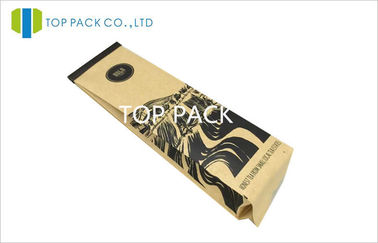 भूरे रंग कॉफी क्राफ्ट पेपर पैकेजिंग ओर कली बैग एल्यूमिनियम पर्ण टिन टाई