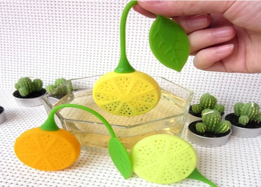 हीट इन्सुलेशन सिलिकॉन रसोई उपकरणों नींबू आकार का खाद्य ग्रेड सिलिकॉन चाय बैग