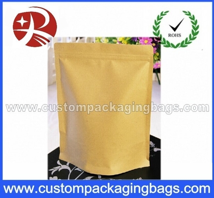 वाल्व के साथ गर्मी सील Ziplock क्राफ्ट पेपर कॉफी पैकेजिंग बैग
