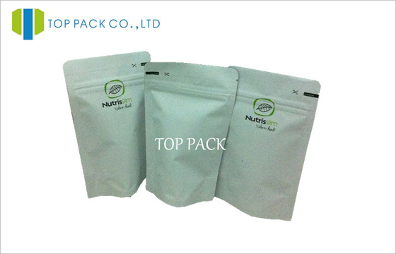 खाद्य पाउडर आसान आँसू के लिए व्हाइट MOPP मैट एल्यूमीनियम पन्नी बैग