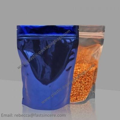 खाद्य Ziplock खड़े हो जाओ पाउच पारदर्शी विंडो मोर्चा पुन: प्रयोज्य