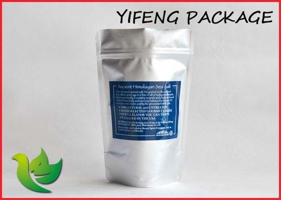 एल्यूमिनियम पर्ण Ziplock खाद्य नमक पैकेजिंग के लिए थैली खड़े हो जाओ