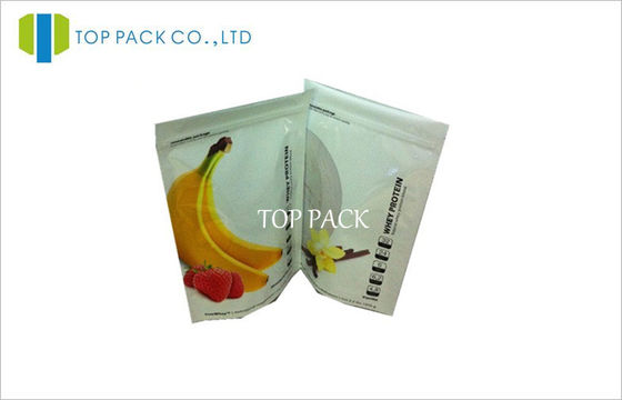 प्रोटीन पाउडर खाद्य पाउच Resealable बाइओडिग्रेड्डबल के साथ खड़े