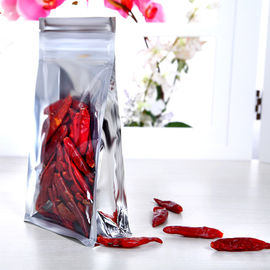 एक पक्ष स्पष्ट resealable प्लास्टिक बैग, reclosable पन्नी पाउच खड़े हो जाओ