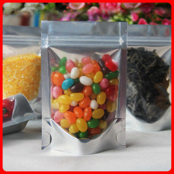पीई अल पीईटी चमकदार सतह सील resealable प्लास्टिक बैग 200g 250g 500g