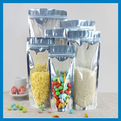 पीई अल पीईटी चमकदार सतह सील resealable प्लास्टिक बैग 200g 250g 500g
