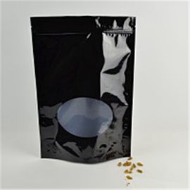 पन्नी ziplock बैग कस्टम मुद्रण फाड़ पायदान और खिड़की के साथ खड़े हो जाओ