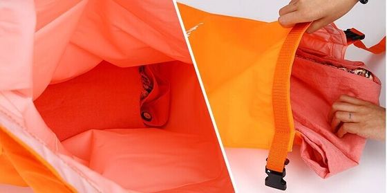 खुले पानी तैराकी के लिए चमकीले नारंगी सूखी बैग Inflatable सुरक्षित तैराक बोया
