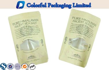 खाद्य ग्रेड क्राफ्ट पेपर Resealable Ziplock / खिड़की के साथ पाउच खड़े हो जाओ