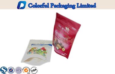 स्वनिर्धारित पालतू + मैट वार्निश Resealable नाश्ते के लिए पाउच खड़े हो जाओ, अखरोट खाद्य