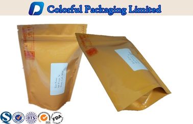 पीला Ziplock रीसायकल प्लास्टिक चाय के लिए थैली खड़े हो जाओ, नमकीन, अखरोट खाद्य