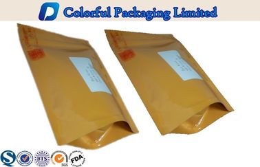 पीला Ziplock रीसायकल प्लास्टिक चाय के लिए थैली खड़े हो जाओ, नमकीन, अखरोट खाद्य