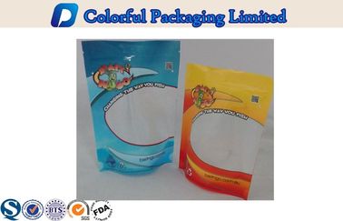 Ziplock विंडो प्लास्टिक मछली को लुभाने के लिए थैली अनुकूलित मुद्रण खड़े हो जाओ