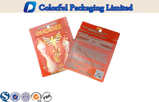 हर्बल धूप पैकिंग के लिए एल्यूमीनियम पन्नी Ziplock टुकड़े टुकड़े पाउच