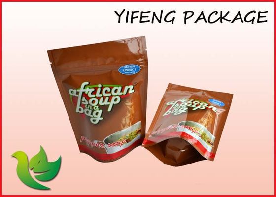 टुकड़े टुकड़े में resealable प्लास्टिक जिपर के साथ पाउच पैकेजिंग खड़े हो जाओ