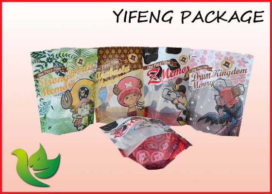टुकड़े टुकड़े में resealable प्लास्टिक जिपर के साथ पाउच पैकेजिंग खड़े हो जाओ