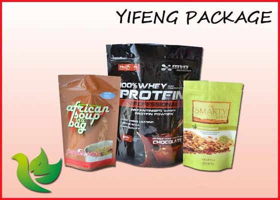 गर्मी सील प्लास्टिक मट्ठा प्रोटीन पाउडर 500G 1000G के लिए थैली खड़े हो जाओ