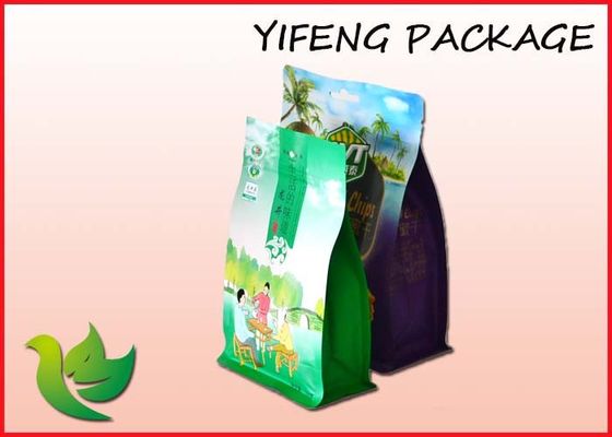 Resealable ज़िप जिपर बहु ​​परत के साथ फ्लैट नीचे पाउच ताला