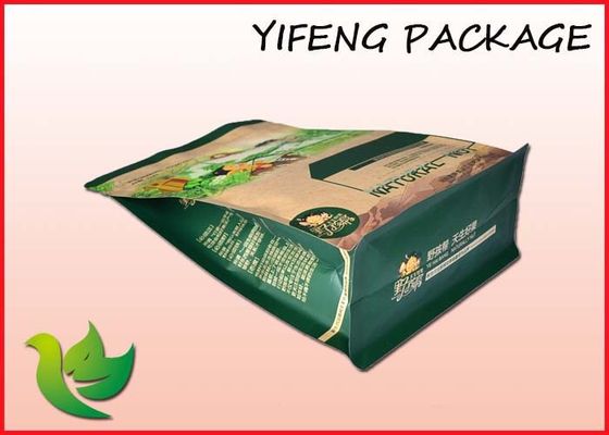 Resealable ज़िप जिपर बहु ​​परत के साथ फ्लैट नीचे पाउच ताला