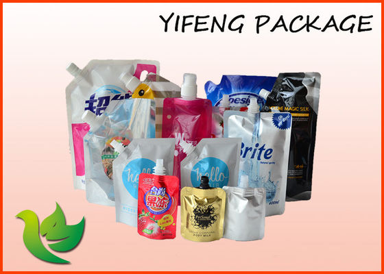 तरल 400ml के लिए केंद्र टोंटी के साथ doypack एल्यूमिनियम पर्ण टोंटी थैली