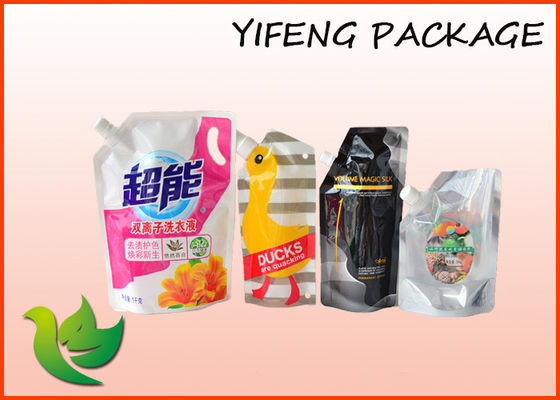 तरल 400ml के लिए केंद्र टोंटी के साथ doypack एल्यूमिनियम पर्ण टोंटी थैली