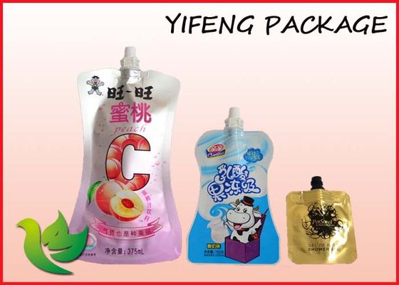 तरल 400ml के लिए केंद्र टोंटी के साथ doypack एल्यूमिनियम पर्ण टोंटी थैली