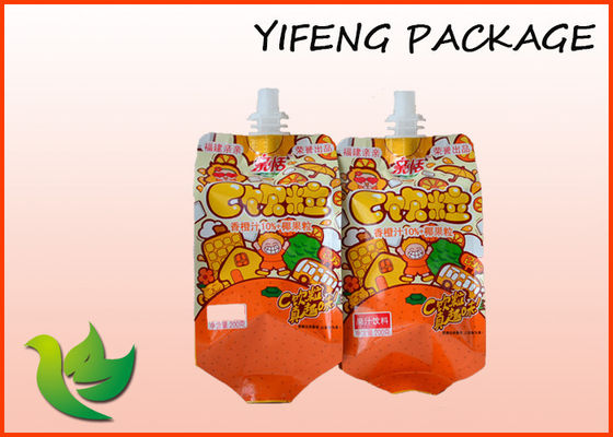 4 पक्षों तरल Packaing के लिए सील के साथ फ्लैट नीचे टोंटी थैली खड़े हो जाओ