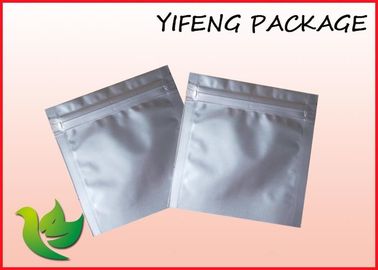 फ्लैट Zippered पाउच 3 पक्षों सील एल्यूमिनियम पर्ण नाश्ते के लिए बैग लाइन में खड़ा