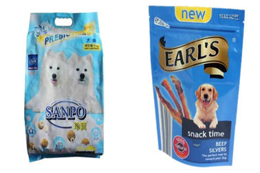 नीचे कली शीर्ष resealable ziplock साथ पालतू पशु खाद्य प्लास्टिक पैकेजिंग बैग खड़े हो जाओ